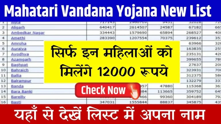 Mahatari Vandana Yojana List